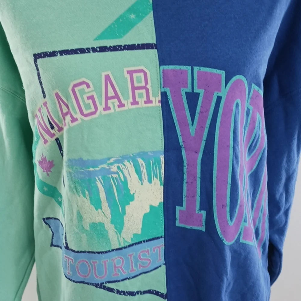 Wild Fable Sweatshirt Unisex Split Color Retro Niagara Falls New York - Picture 5 of 10